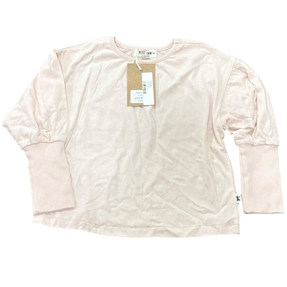 Petit Indi Long-Sleeve Light Pink Toddler Shirt 4Y 100% Cotton NWT - Picture 1 of 3